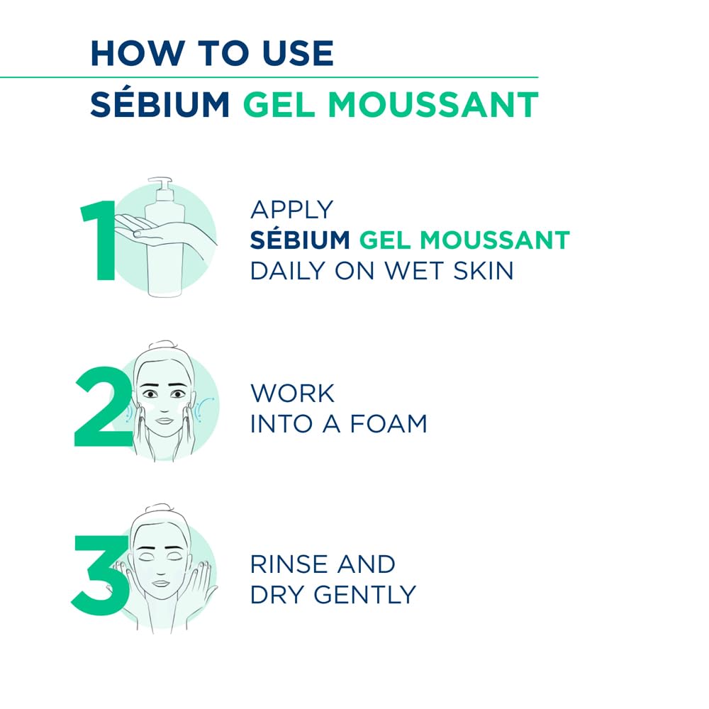 Bioderma Sebium Gel Moussant Purifying Cleansing Foaming Gel Combination To Oily Skin, 500ml