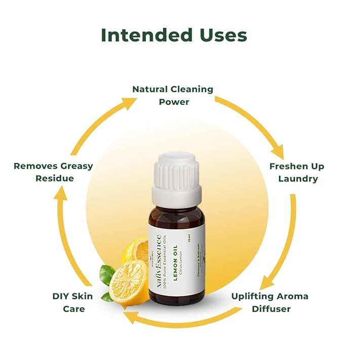 Xalivessence Lemon Essential Oil - 15 ml (Pack of 2)