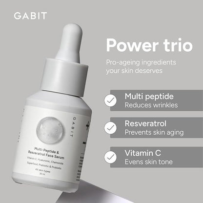 Gabit Multi-Peptide & Resveratrol Pro-ageing Serum - 30 ml