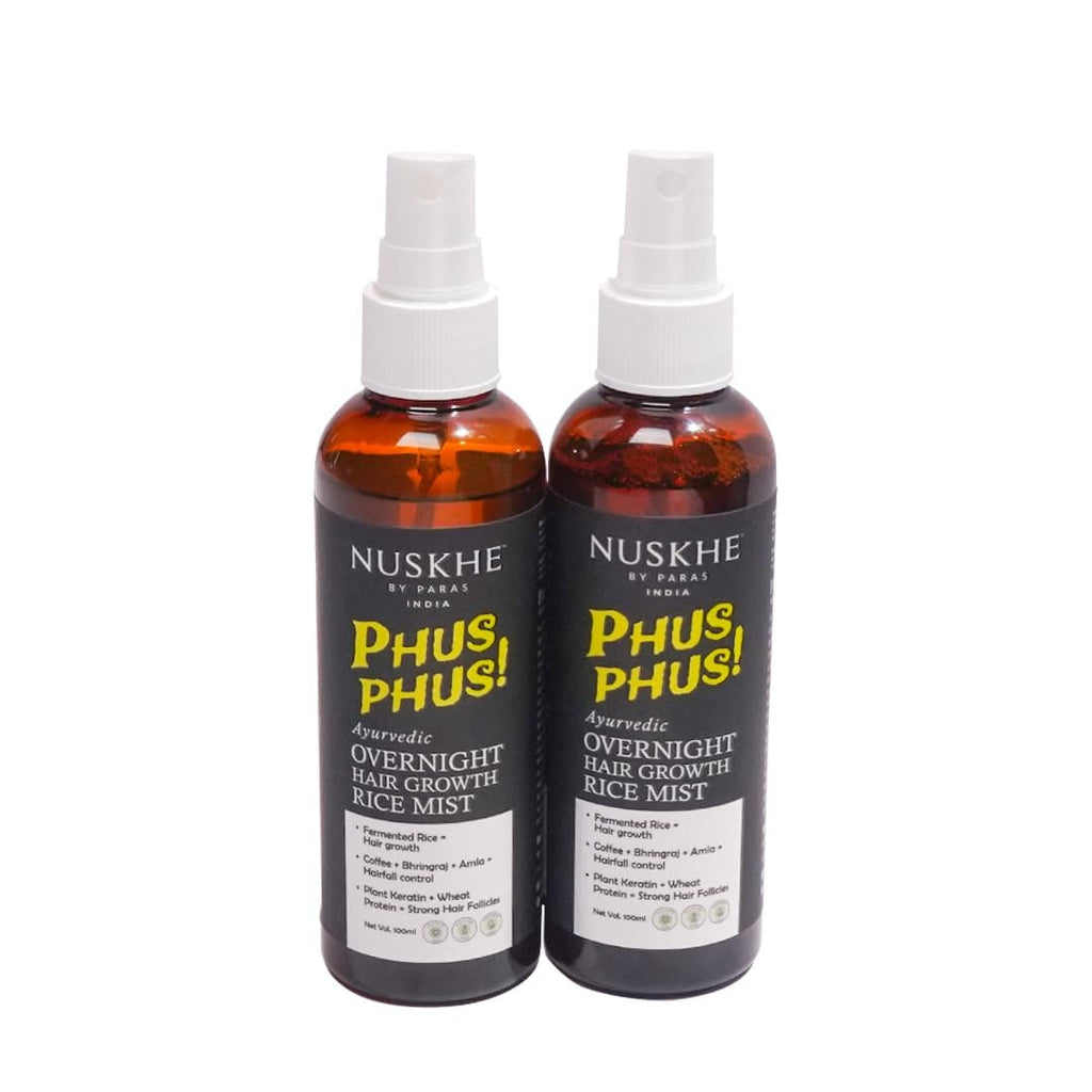 Nuskhe by Paras Ayurvedic Overnight Hair Growth Rice Mist for Extreme Hair Growth - 100 ml (Pack of 2)
