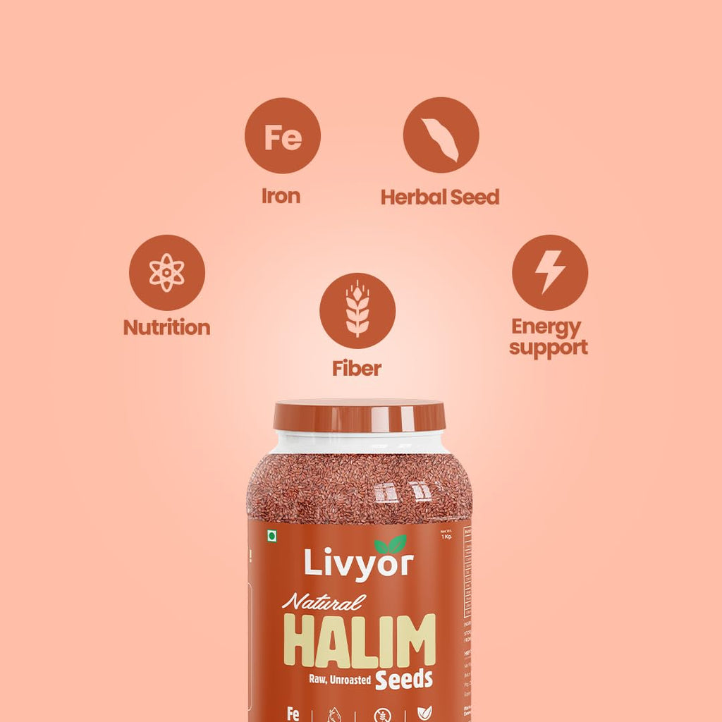 Livyor Premium Halim Seeds for eating - 400 g | Aliv seeds | Garden Cress Seeds | High in Fibre | Helps in hair growth | Rich in Omega 3 | Raw and Natural | Immunity Booster Super food | Pack of 1