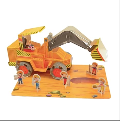 Mittimate Digger Model Construction Book for Kids Diy Craft Book for Children