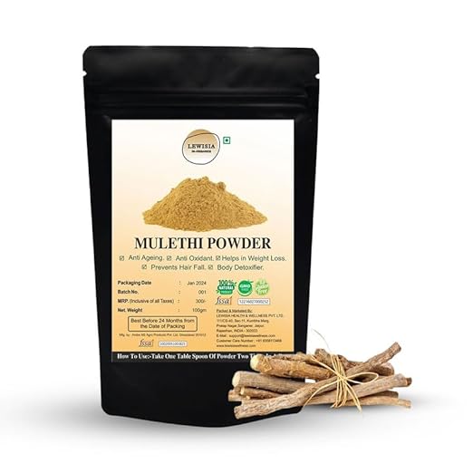Lewisia in Organics Mulethi Powder for Face and Hair Skin - 100 gms