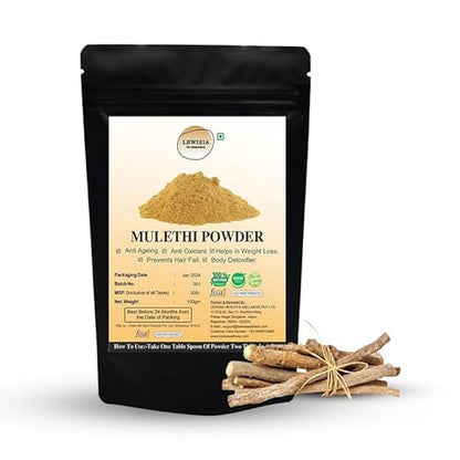 Lewisia in Organics Mulethi Powder for Face and Hair Skin - 100 gms