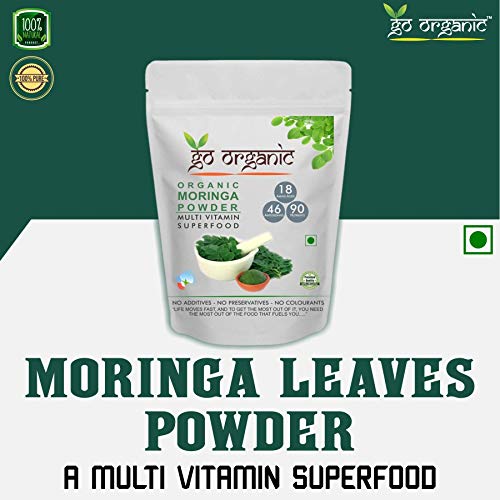 Go Organic Moringa Leaf Powder, 400 Gm | 100% Organic, Energy Boost, Multi-Vitamin, Antioxidants, Alkalizing