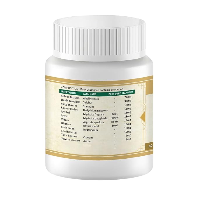 Jeena Sikho Brihat Vishnasak Vati Tablets | Digestive Health Herbal Multivitamin - 60 Tabs