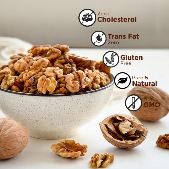 Open Secret Premium Walnut Kernel | 450g | Walnut, Walnuts, Akhrot, Dry Fruits, Walnut Without Shell, Healthy Snacks, Walnut Kernel with Gluten Free Healthy Lifestyle, High Fibre (Pack of 1)