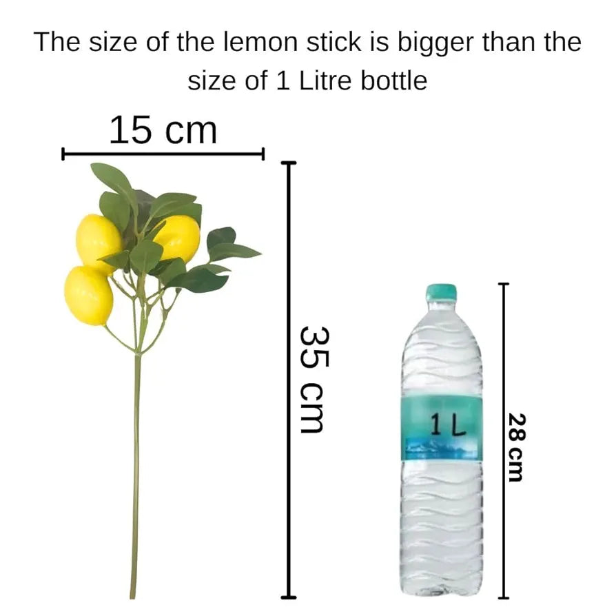 3 Pcs Artificial Lemon Stick