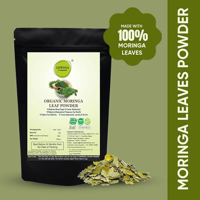 Lewisia in Organics Moringa Leaves Powder - 150 gms