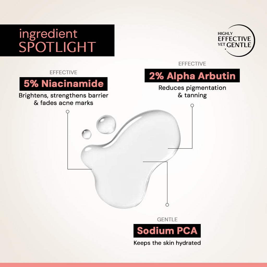 Deconstruct 5% Niacinamide Face Serum | + 2% Alpha Arbutin Face Serum | Clearing Serum for Pigmentation, Acne Marks, Dark Spots, Tanning | For Oily & Sensitive Skin | 30ml