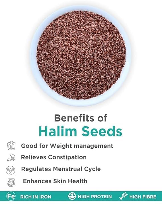 NUTRIZAIKA Halim Seeds, Aliv Seeds, Seeds for Eating, Asaliya Seed Garden Cress Seed1kg, Iron Rich Superfood for Immunity & Hair Growth