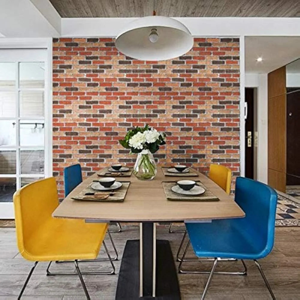 Jaamso Royals Multicolor Ocean Themed Brick Stone Wall Papers 200CM X 45CM