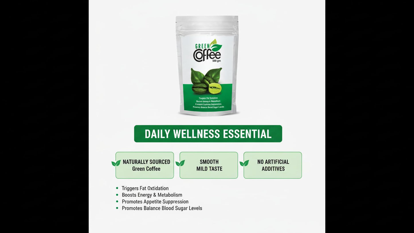 Vokin Biotech Organic Green Coffee Beans Unroasted Arabica Coffee Supports Weight Loss Management