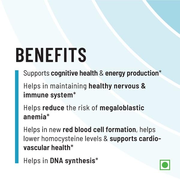 Unived Vitamin B12 Veg, Methylcobalamin (98%), with Methyltetrahydrofolate (5-MTHF), Brain Cells & Nerve Tissue Support, 180 Vegan Capsules