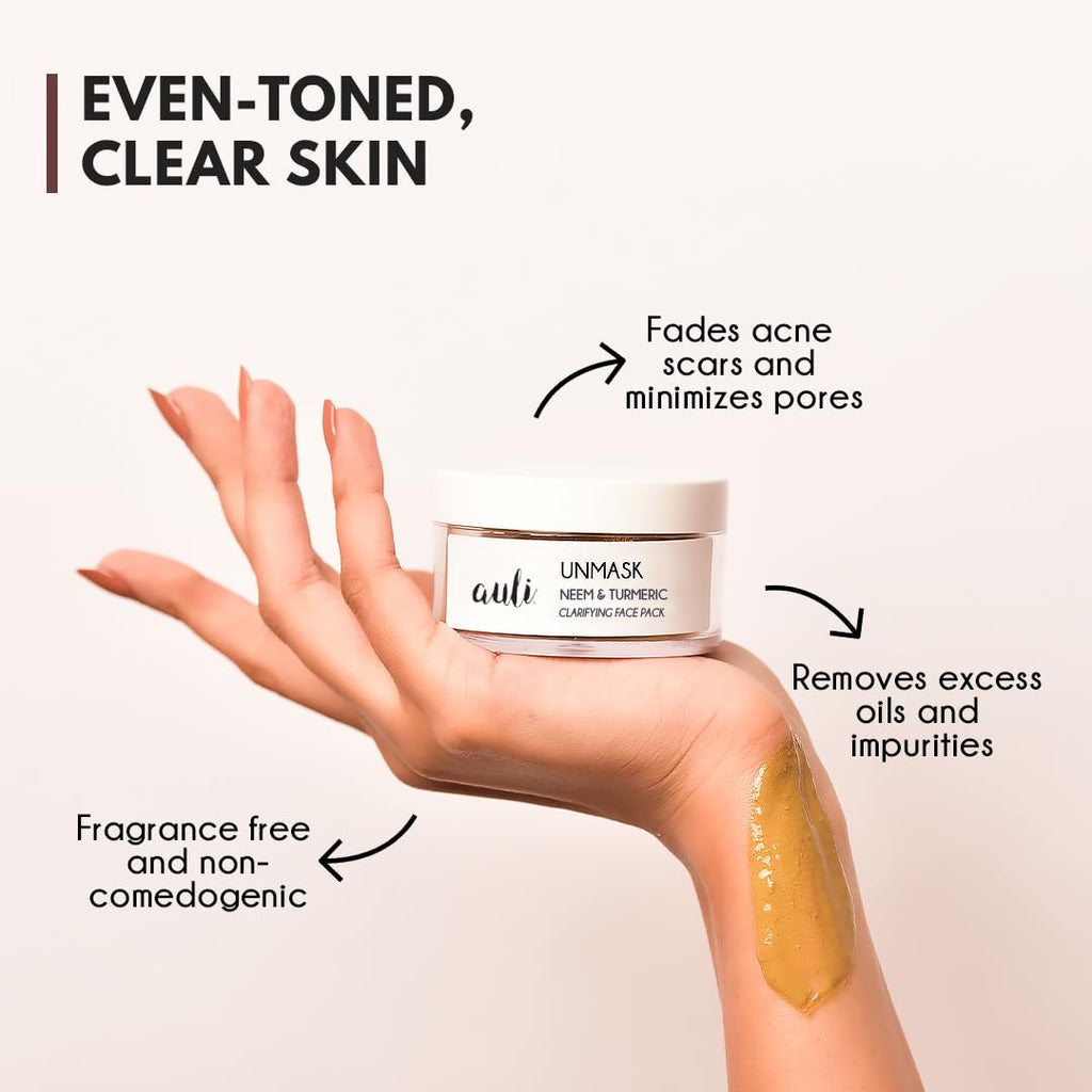 Auli Unmask Neem and Turmeric Clarifying Face Pack - 35 gms