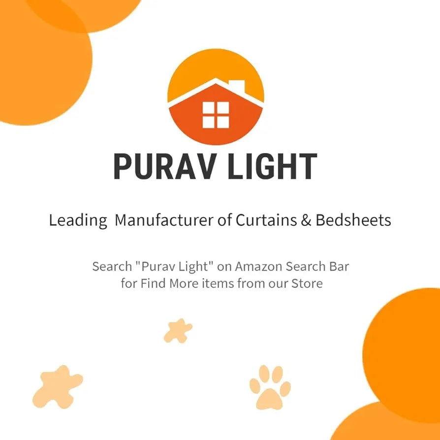 Purav Light Floral Design Jacquard Blackout Jute Curtains for Door 8 Feet 2 Piece Living Room Bedroom