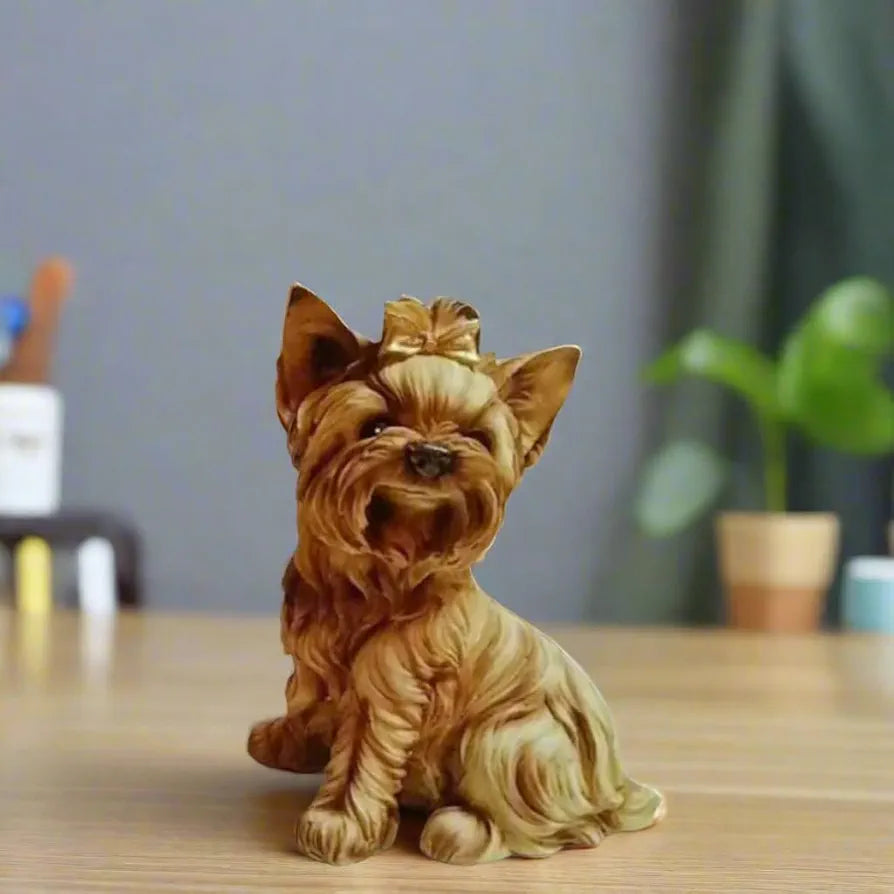 Alila Pomeranian Dog Showpiece Animal Figurine Sculpture Statue for Table 10 inches