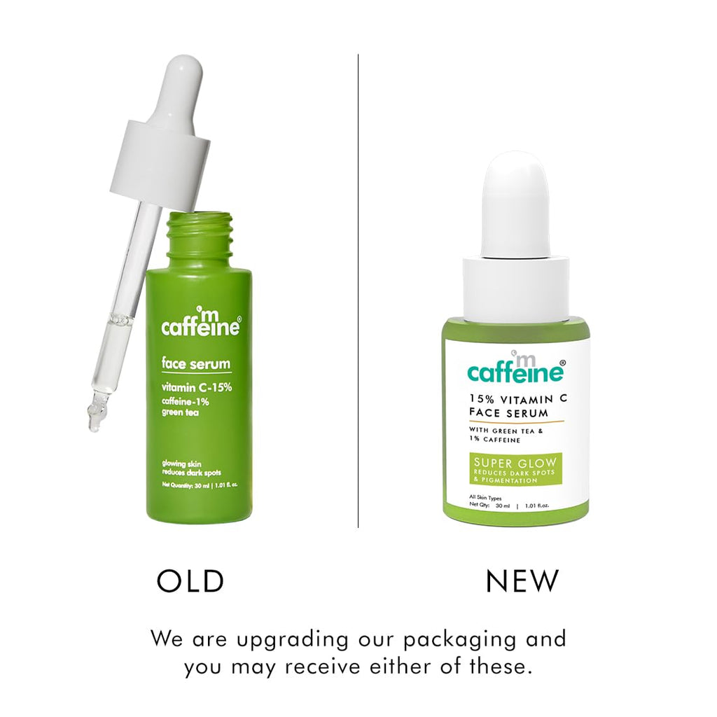 mCaffeine 15% Vitamin C Face Serum for Pigmentation & Dark Spot | Revives Dull Skin & Protects Against Sun Damage | Day & Night Serum for Face - 30ml