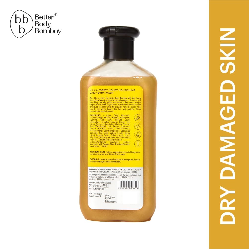 Better Body Bombay Milk & Forest Honey Nourishing Daily Body Wash - 300 ml