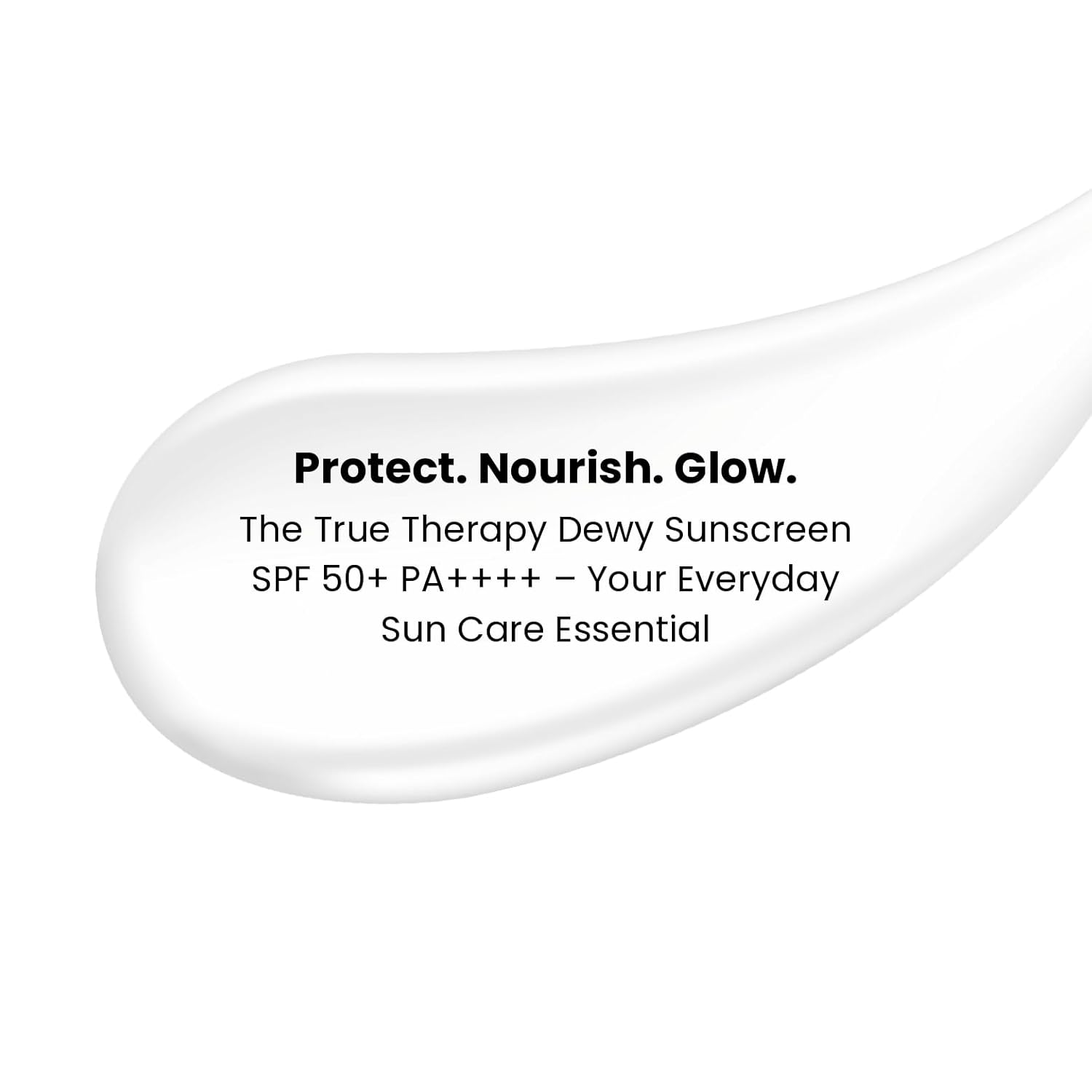 The True Therapy Dewy Sunscreen SPF 50+ PA++++ | Broad Spectrum Sunscreen with Niacinamide, Vitamin E | Dermatologically Tested | 50 g
