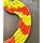Artificial Marigold Fluffy Flowers Garlands Pack of 5 Yellow and Dark Orange Patterned