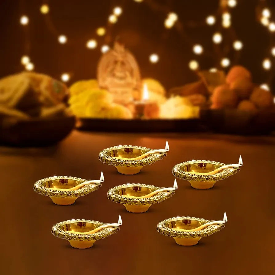 Shubhkart Nitya Brass Dhan Kuber Diya for Daily 180Gm