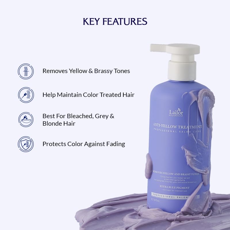 Lador Anti Yellow Treatment with Purple Complex For Yellow Tone Correction - 300 ml