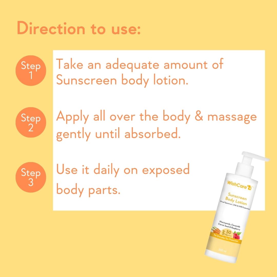 WishCare SPF50 Sunscreen Body Lotion - 200 ml