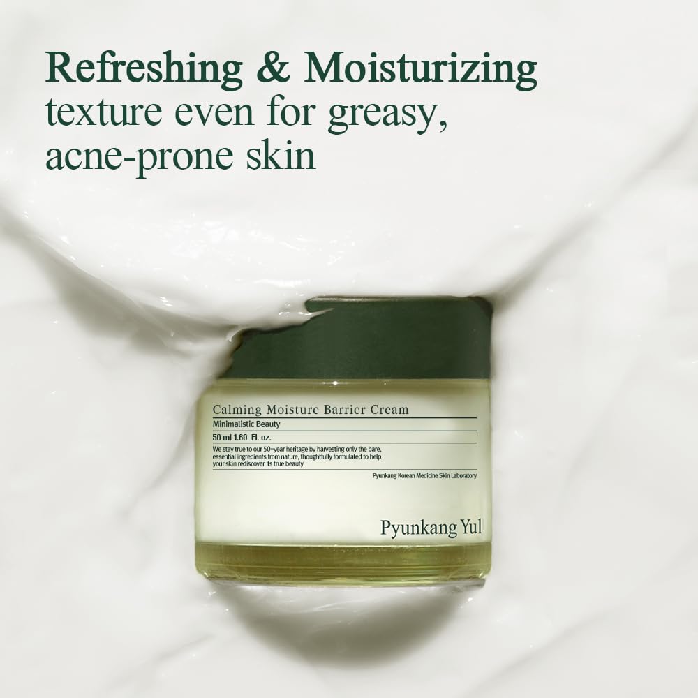 [PKY] Pyunkang Yul Calming Moisture Barrier Cream Instantly Soothes Sensitive Skin, Hyaluronic Acid & Ceramide for Hydration, Vegan, Korean Skincare (50ml)