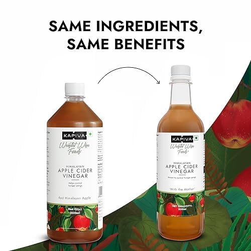 Kapiva Himalayan Apple Cider Vinegar With Mother Vinegar 500Ml, Liquid Super Saver Pack