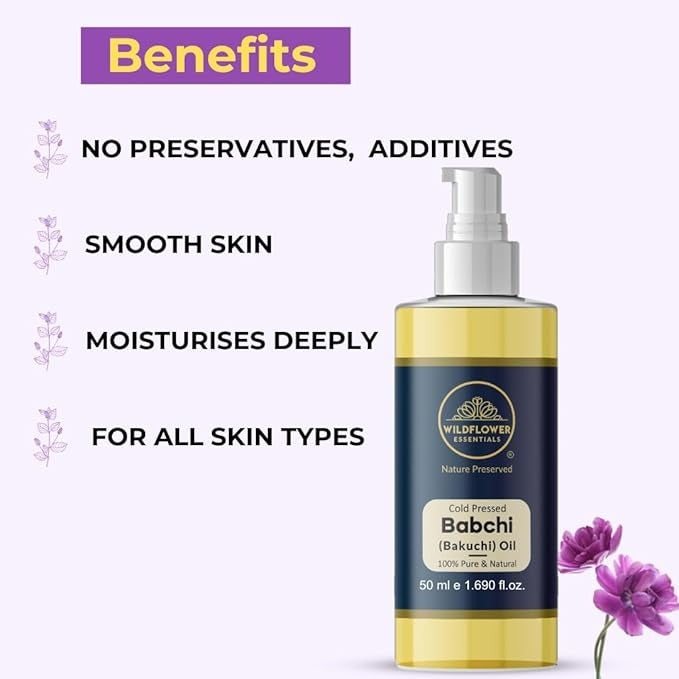 Wildflower Essentials Babchi (Bakuchi) Oil Cold Pressed - 50 ml
