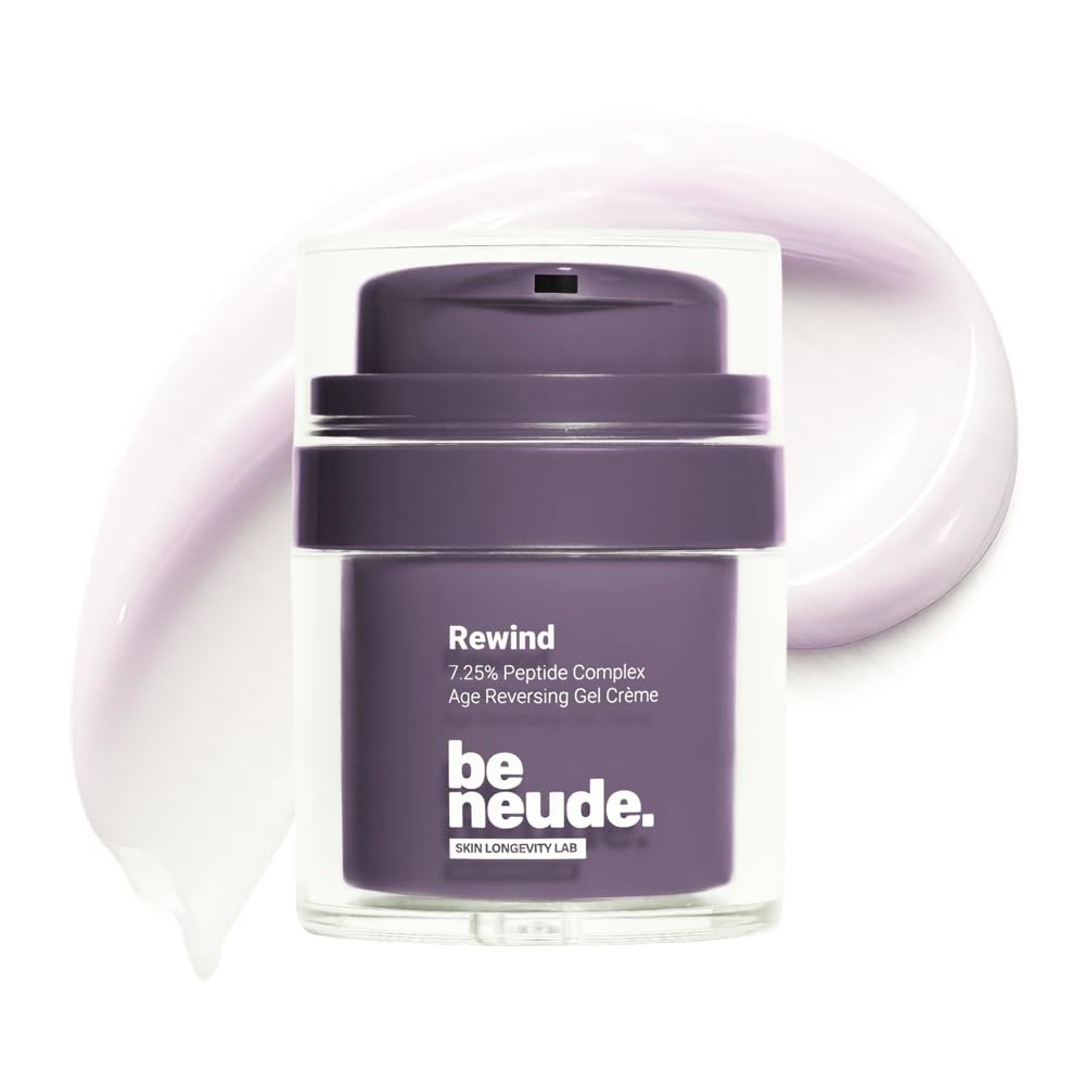 Rewind Age Reversing Gel Creme with 7.25% Advanced Peptide Complex for Wrinkle Reduction Fine Lines Smoother Firmer Skin with Vitamin C and Mandelic Acid Lightweight Anti Ageing Moisturizer for All Skin Types