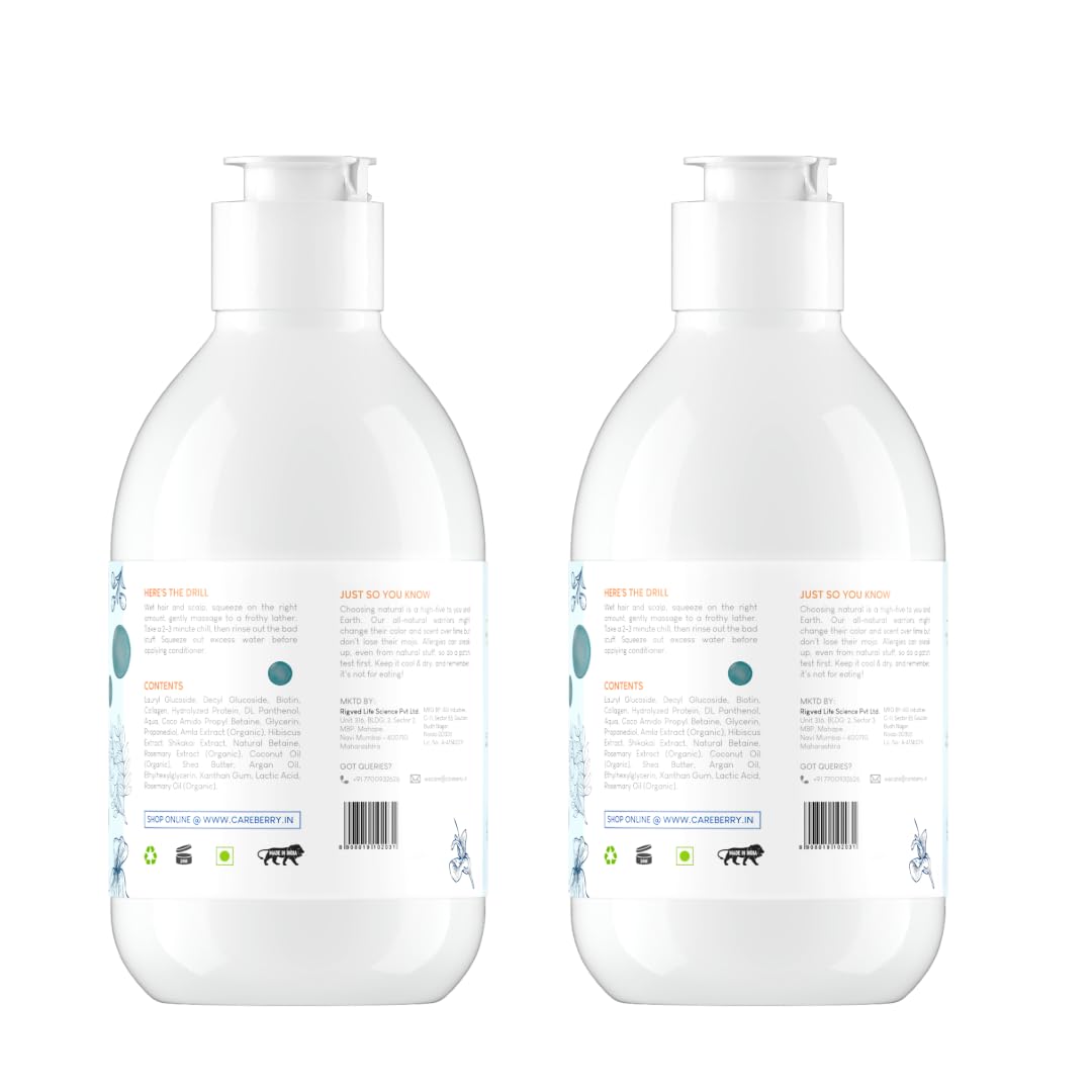 Careberry's Biotin & Collagen Everyday Shampoo - 300 ml (Pack of 2)