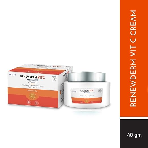 Renewderm Vit C Face Cream with 5 Antioxidants Vitamin C Vitamin A and E - 40 gms