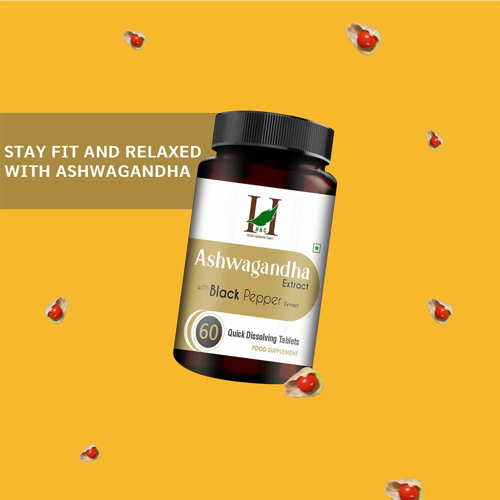 H&C Ashwagandha Extract with Black Pepper - 60 Tablets