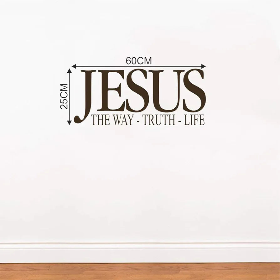 Decal O Decal Jesus-The Way Truth Life Vinyl Wall Stickers Self-Adhesive