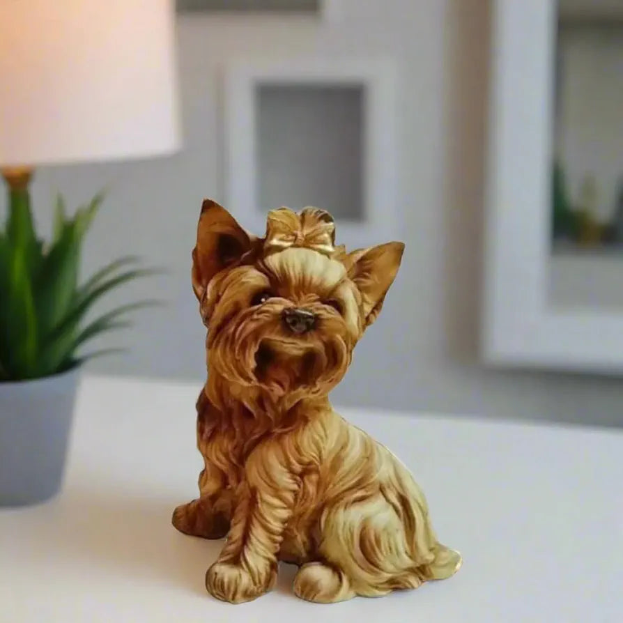 Alila Pomeranian Dog Showpiece Animal Figurine Sculpture Statue for Table 10 inches