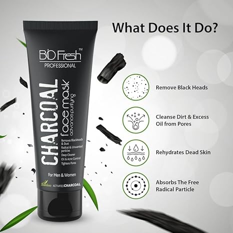 Biofresh Activated Charcoal Peel Off Mask - 75 ml Each (Pack of 2)