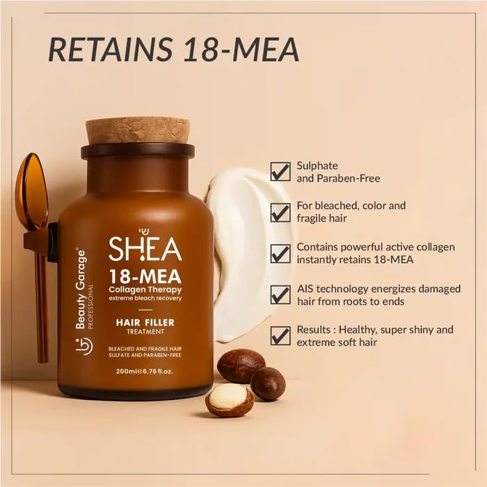Beauty Garage Shea 18-MEA Collagen Therapy Hair Filler Treatment 200ml