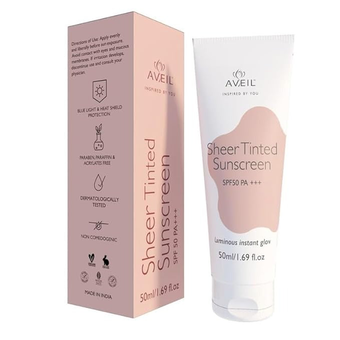 Aveil Sheer Tinted Sunscreen SPF 50 PA +++ - 50 ml
