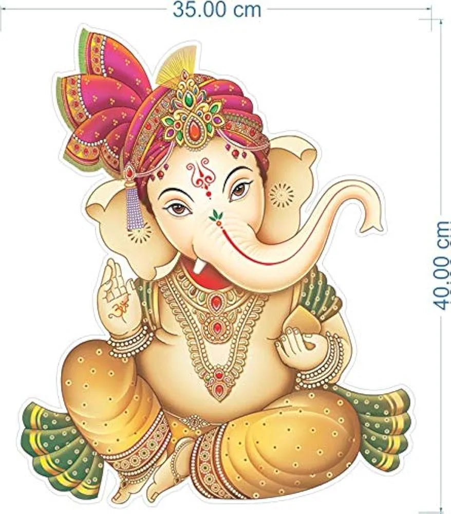 Rangoli Large Wall Sticker Shree Ganesh Multicolor Vinyl