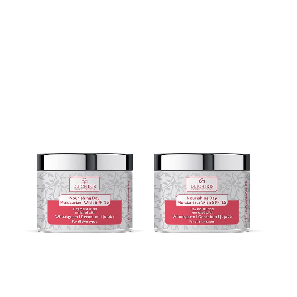 Dutch Iris Nourishing Day Moisturiser with SPF-15 - 100 Gms | Pack Of 2