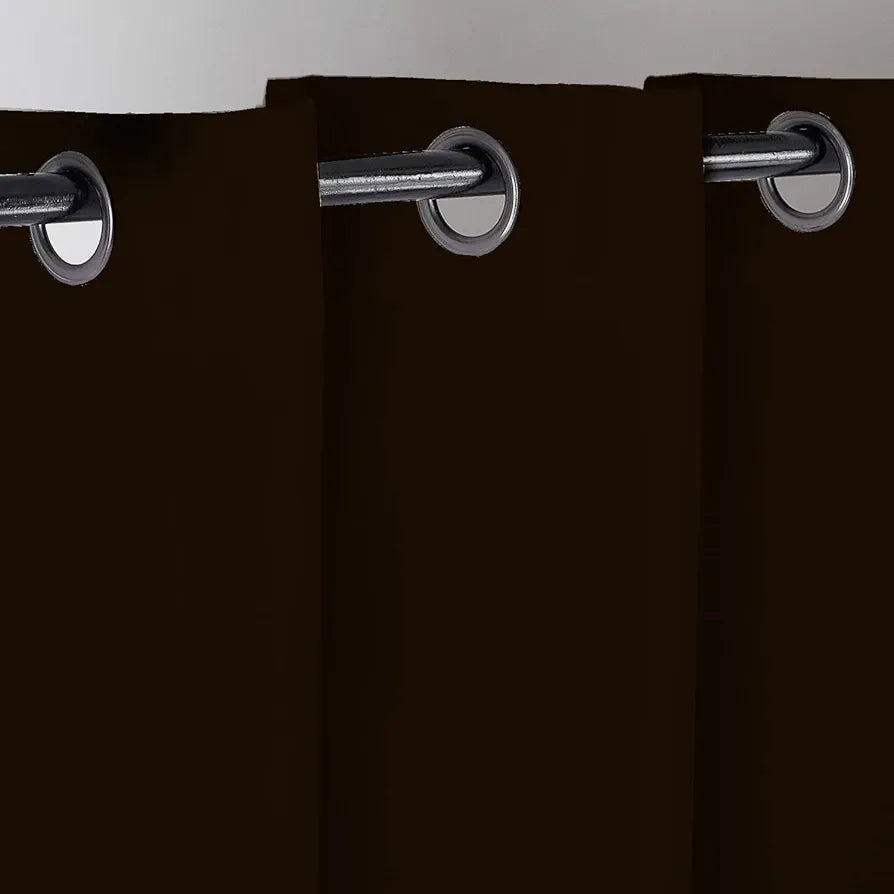 Divine Casa Semi Blackout Curtains Micro Satin Door Curtain 7 feet Long Colour Tortoise Shell (Pack of 2)