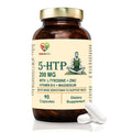 Nutraliebe 5-HTP 200mg with L-Tyrosine, Zinc, Vitamins B6 & B9, Magnesium, Ashwagandha, Green Tea Extract - 90 Capsules for Mood, Relaxation, and Cognitive Support