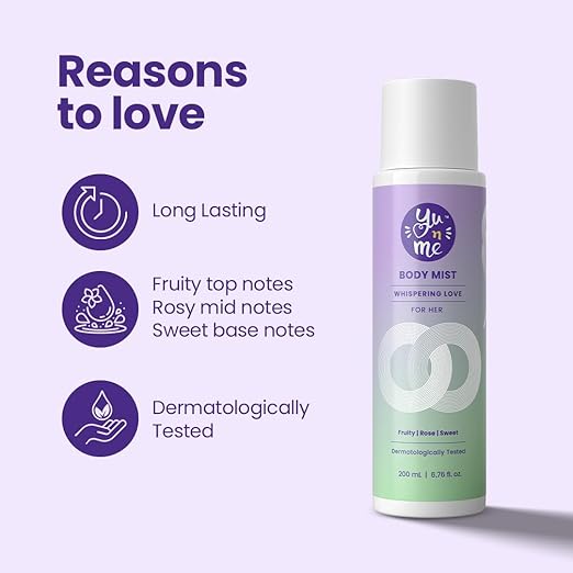 Yu n Me Whispering Love Body Mist for Women - 200 ml