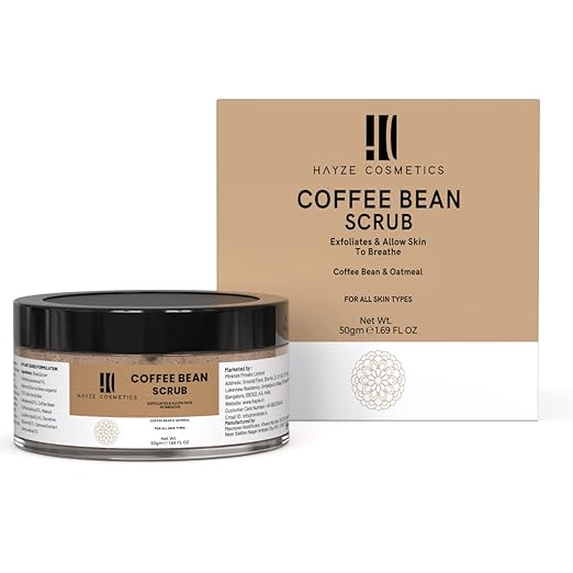 Hayze Cosmetics Coffee Bean Scrub for Face & Body - 50 gms