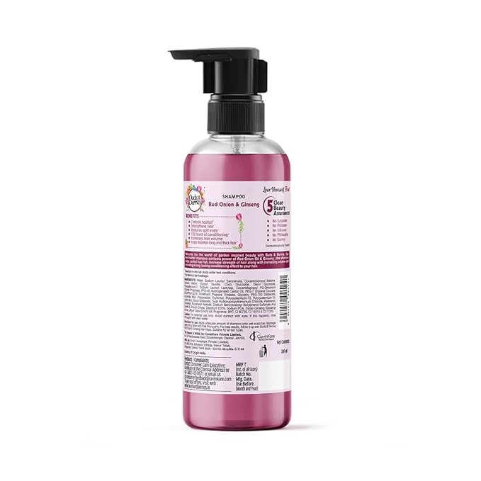 Buds & Berries Red Onion and Ginseng Anti-Hairfall Shampoo - 300 ml