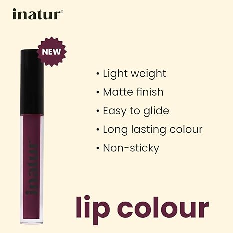 Inatur Matte Liquid Lip Colour with Hyaluronic Acid Purple Haze - 2 ml