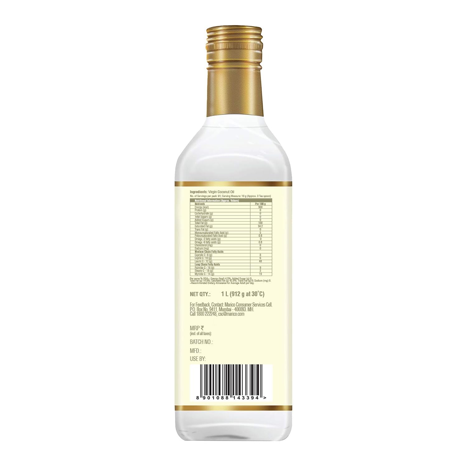 Coco Soul Cold Pressed Unrefined Virgin Coconut Oil - 1 L