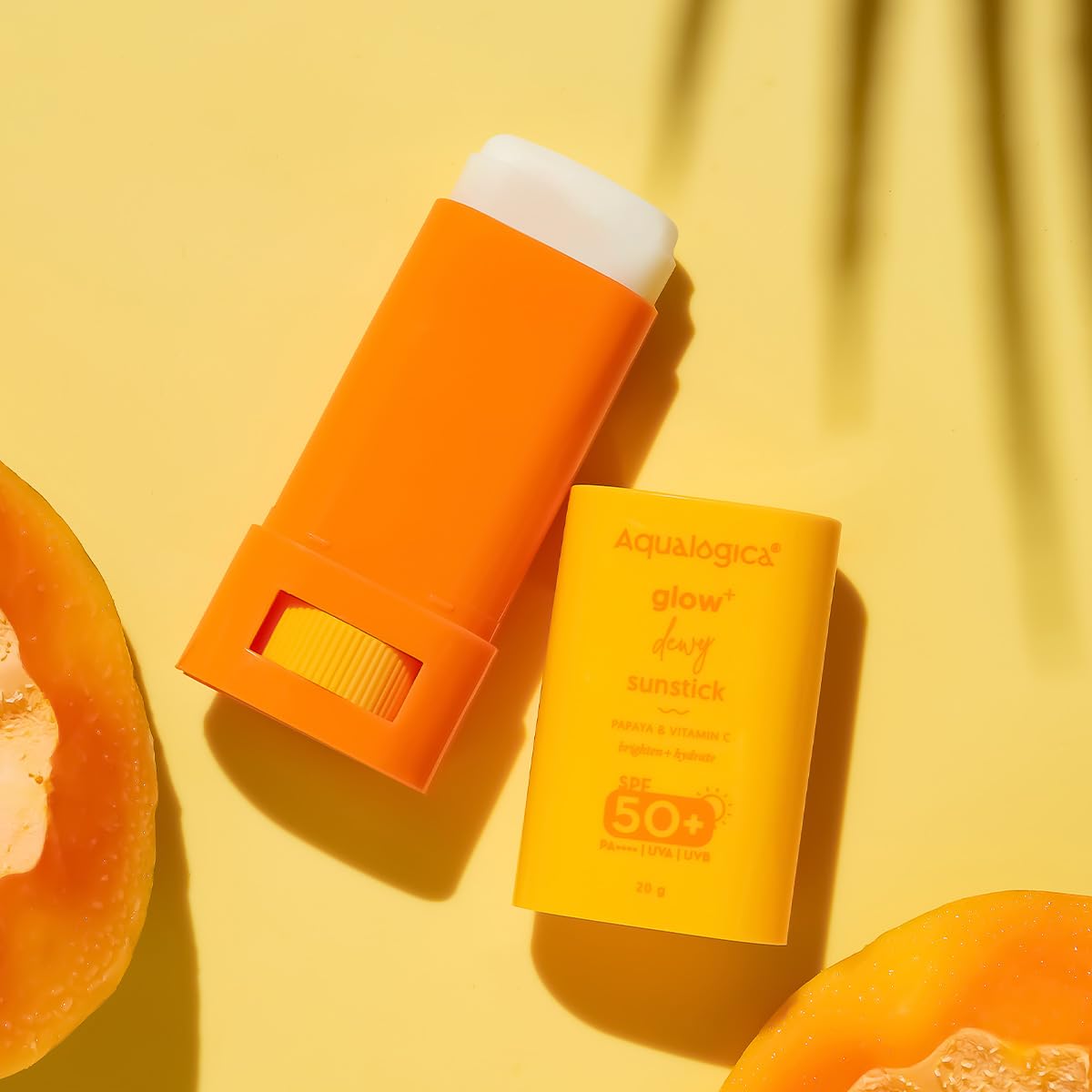 Aqualogica Glow+ Dewy Sunstick With Papaya & Vitamin C - 20G, Spf 30, Spf 50, All